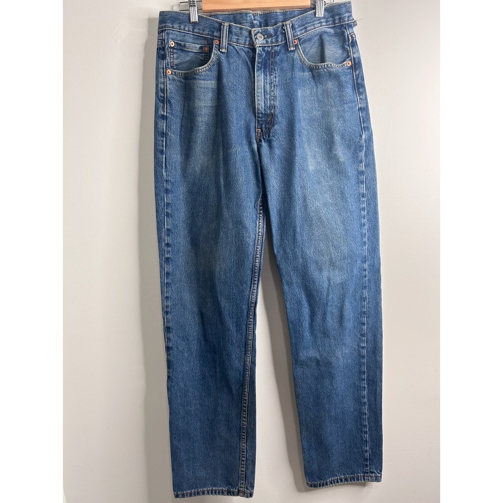 Levis 550 Regular Fit Straight Leg Jeans Mens Medium Wash Blue 100% Cotton 34x36